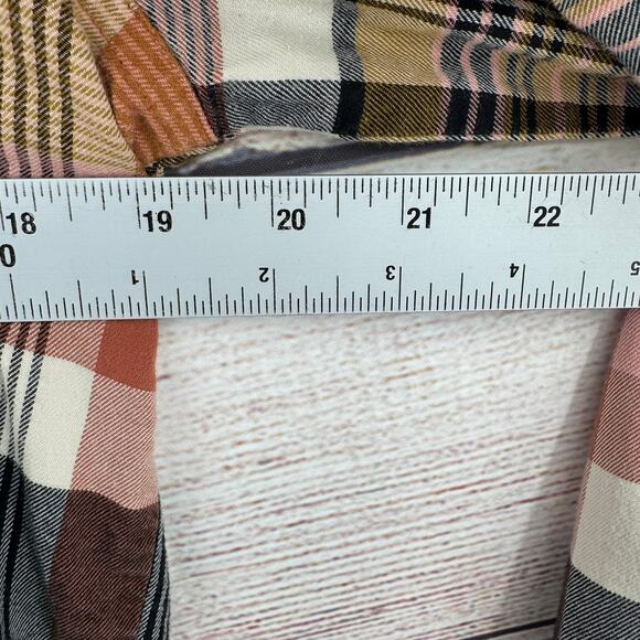 Madewell Classic Ex-Boyfriend Button Down Shirt Womens Small Pink Brown Gray - Picture 9 of 10